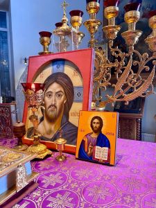 Рукописная икона Спас Вседержитель №113