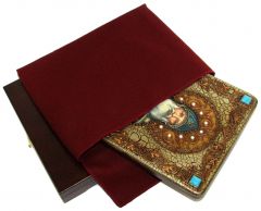 Икона Илья Муромец Печерский с камнями