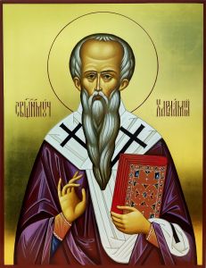 Рукописная икона Харалампий