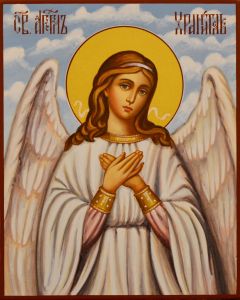Рукописная икона Ангел Хранитель 111 