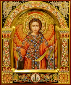 Рукописная икона Ангел Хранитель 131 