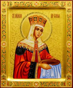 Рукописная икона царица Елена 5