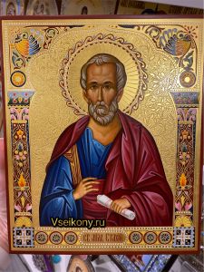 Рукописная икона Апостол Стахий