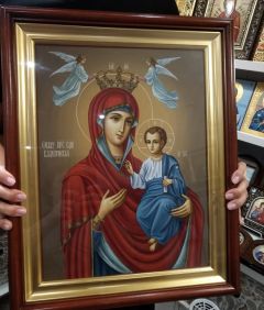 Рукописная икона Одигитрия Влахернская