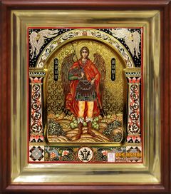 Рукописная икона Архангел Михаил 31 (Размер 27х31 см)