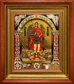 Рукописная икона Архангел Михаил 31 (Размер 27х31 см)