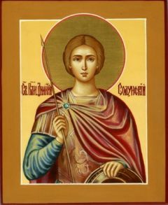 Рукописная икона Дмитрий (Димитрий) Солунский