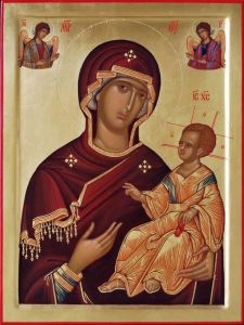 Рукописная икона Душеспасительница Психосострия