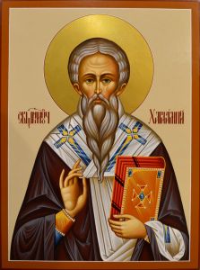Рукописная икона Харалампий