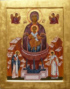 Рукописная икона Живоносный Источник