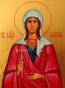 Рукописная икона Лариса Готфская мученица