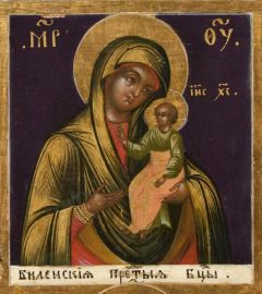 Рукописная икона Виленская