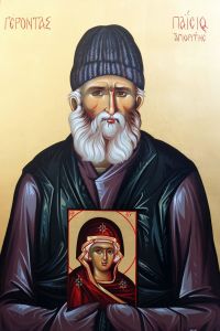 Рукописная икона Паисий Святогорец