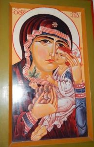 Рукописная икона Ты Еси Лоза Виноградная