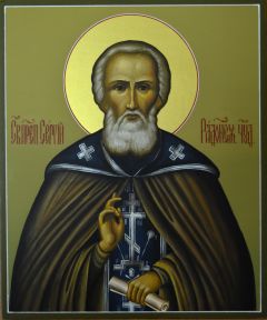 Рукописная икона Сергий Радонежский №37