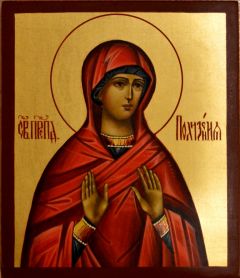 Рукописная икона Поликсения