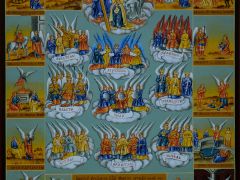Рукописная икона 9 Ангельских Чинов