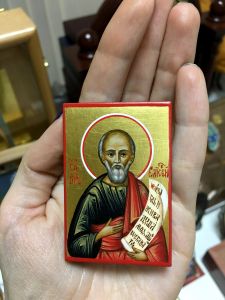 Рукописная икона Елисей Пророк 2