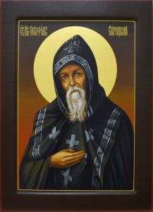 Рукописная икона Серафим Вырицкий 2