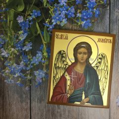 Рукописная икона Ангел Хранитель 27