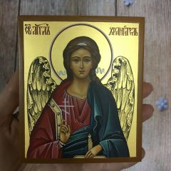 Рукописная икона Ангел Хранитель 27
