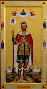 Мерная икона Александр Невский с резьбой 4