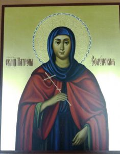 Рукописная икона Матрона Солунская