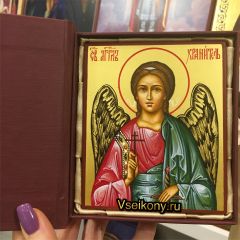 Рукописная икона Ангел Хранитель 43 