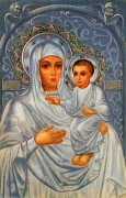 Рукописная икона Белостокская 