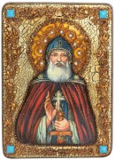 Икона Илья Муромец Печерский с камнями
