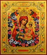 Рукописная икона Неувядаемый Благоуханный Цвет 44 (Размер 21*25 см)