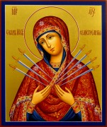 Рукописная икона Семистрельная 24 