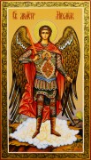 Рукописная икона Архангел Михаил 33 (Размер 17*30 см)