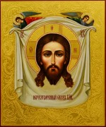 Рукописная икона Спас Нерукотворный 61 (Размер 21*25 см)