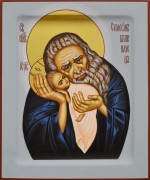 Рукописная икона Симеон Богоприимец