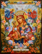 Рукописная икона Неувядаемый Цвет 54 (Размер 22*28 см)