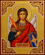 Рукописная икона Архангел Михаил 45 