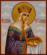 Рукописная икона Елена Царица