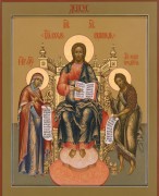 Рукописная икона Деисус