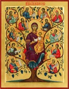 Рукописная икона Древо Иессеево