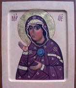 Рукописная икона Едесская Божия Матерь