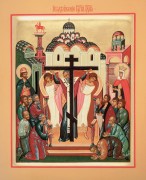 Рукописная икона Животворящий Крест