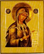 Рукописная икона Боголюбская-Зимаровская