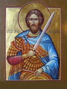 Рукописная икона Максим Воин