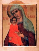 Рукописная икона Божией Матери Московская
