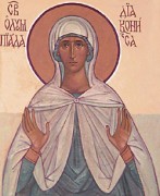 Рукописная икона Олимпиада Константинопольская