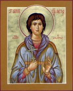 Рукописная икона Петр Алеутский