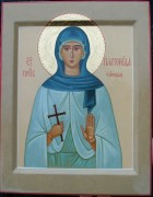 Рукописная икона Платонида Сирская