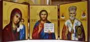 Рукописный триптих Казанская икона-Спас Вседержитель-Николай Чудотворец