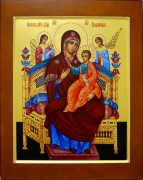 Рукописная икона Всецарица храмовая икона